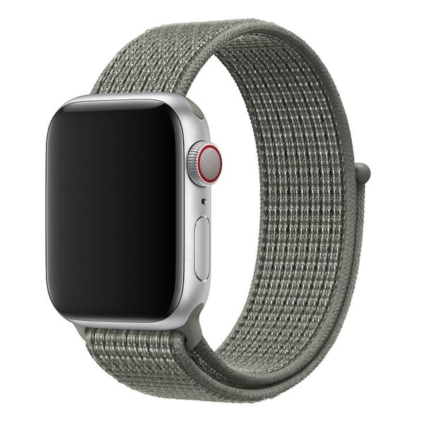 Apple Watch Series 4 44mm nylonkellonauha - Harmaa Silver grey