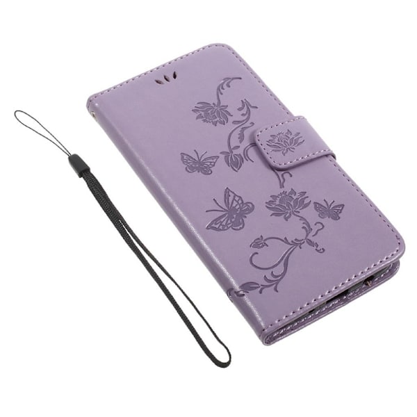 Samsung Galaxy J5 (2017) kaunis nahkakotelo - Violetti Purple