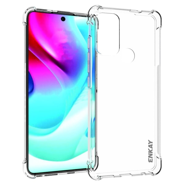 ENKAY genomskinligt droppsäkert fodral för Motorola Moto G60s Transparent