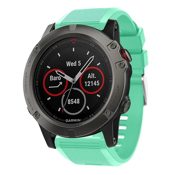 Garmin Fenix 5X Plus silikoninen ranneke - Vihreä Green