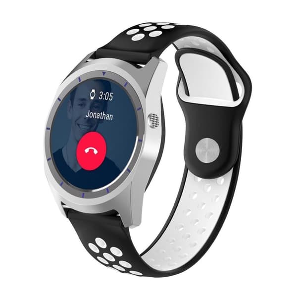 Fossil Q Marshal Gen 2 klockarmband silikon för smartklocka dubbelfärgad - Svart och vit Vit