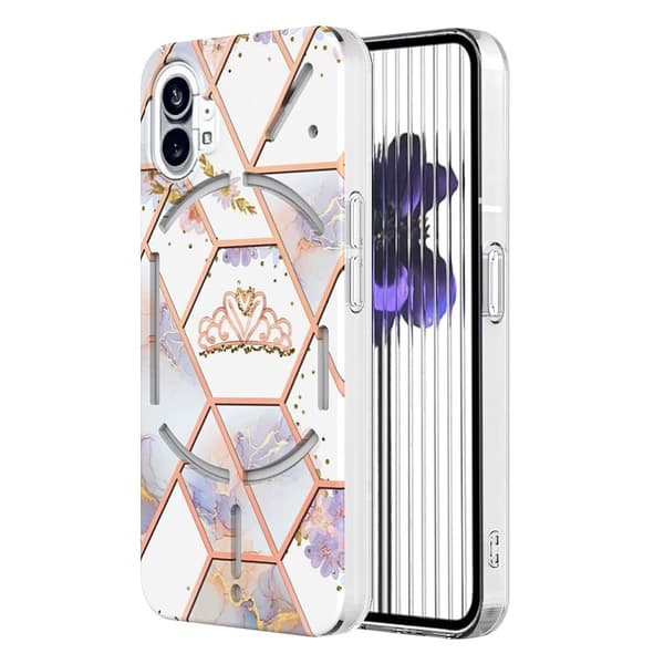 Marble Nothing Phone (1) Etui - Krone Silver grey