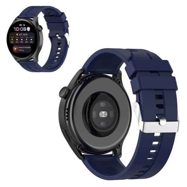 22mm Universal silicone watch strap - Midnight Blue Blå