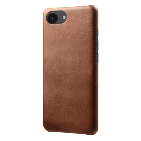 16e Case Calf Texture Vegansk Læder Hard PC Protective Phone Cover - Brun Brown