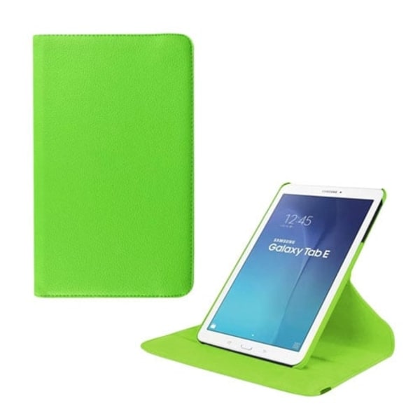 Jessen Samsung Galaxy Tab E 9.6 Nahkakotelo Kääntyvällä Standillä - Vihreä Green