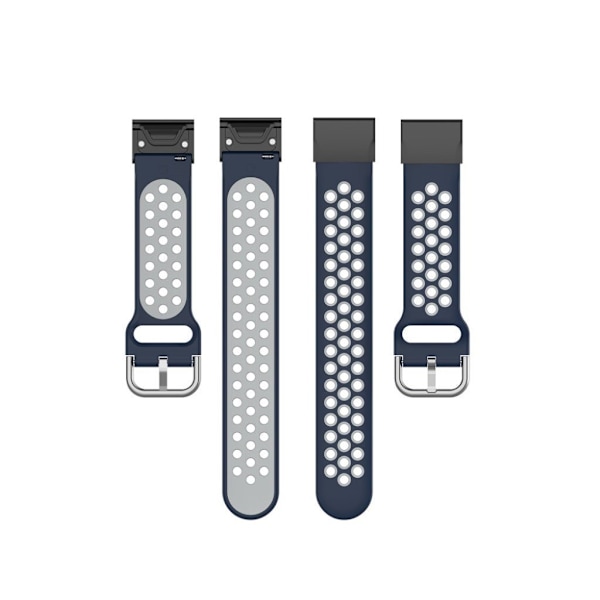 Urrem til Garmin-ur med to farver - Mørkeblå / Grå Blue