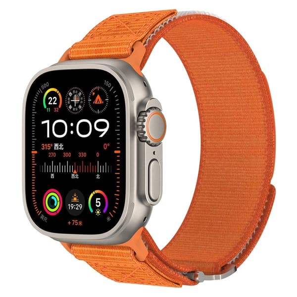 Adjustable Nylon Strap Apple Watch Series 41mm - 40mm - 38mm Wrist Band - Orange Orange