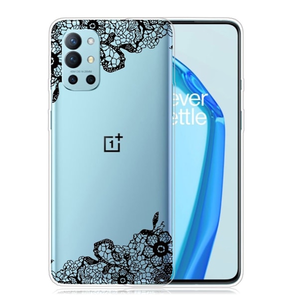 Deco OnePlus 9R skal - Spetsblomma Svart