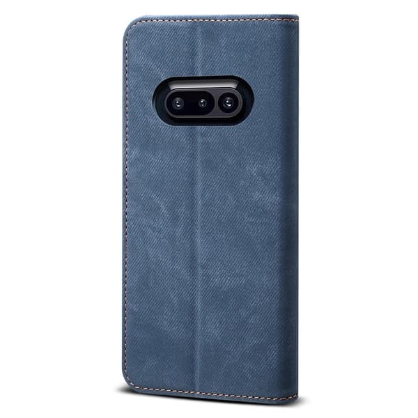 Nothing Phone (3a) Case Jeans Cloth Texture Anti-Scratch Leather Stand Phone Cover - Blå Blue