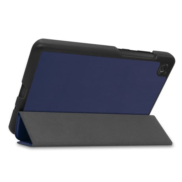 Tri-fold skinnstativveske for Lenovo Tab M7 (3. generasjon) - Mørkeblå Blue