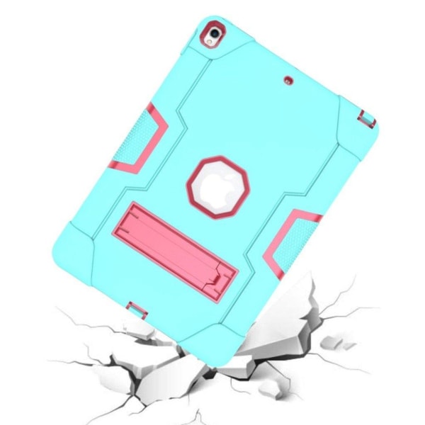 iPad Air (2019) shockproof hybrid case - Cyan / Rose Green