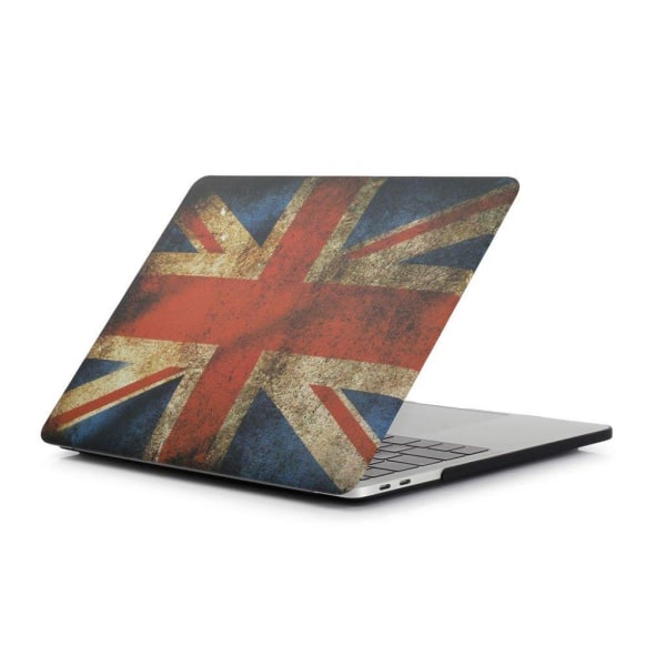 MacBook Pro 13 Touchbar Kuvallinen Kova Muovi Suoja Kuori - Brit Multicolor