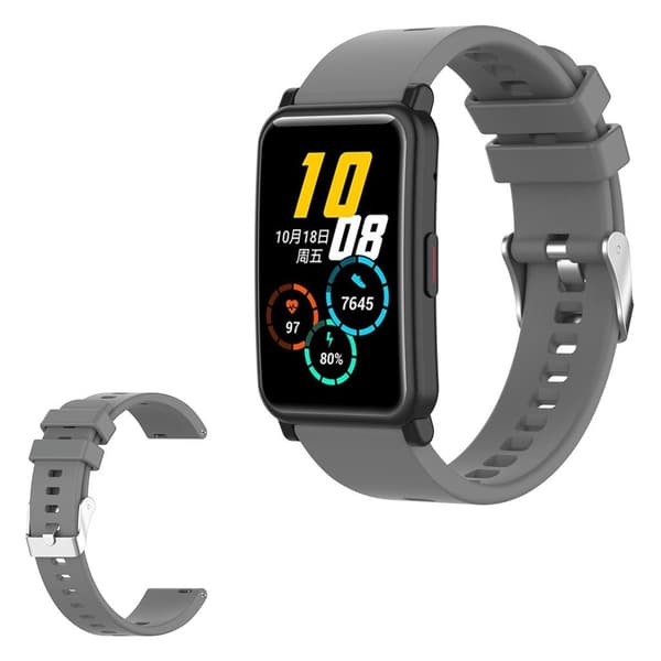 Honor Watch ES silikone rem - grå Silver grey