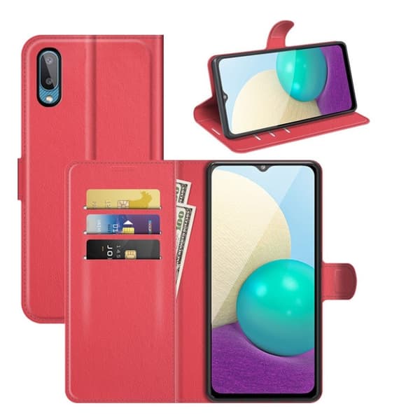 Classic Samsung Galaxy A02 flip kuoret - Punainen Red