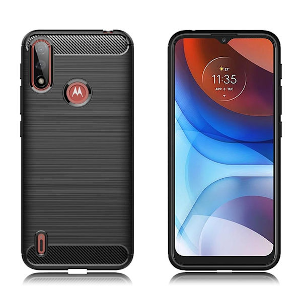 Carbon Flex Etui Motorola Moto E7 Power - Sort Black