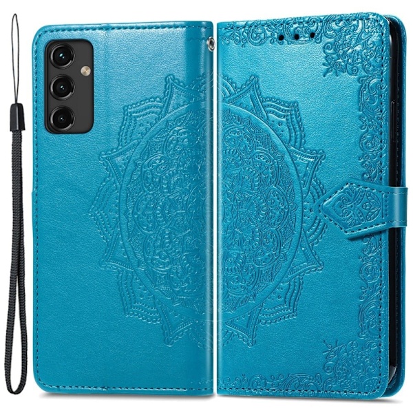 Mandala Samsung Galaxy A14 Flip Fodral - Blå Blå