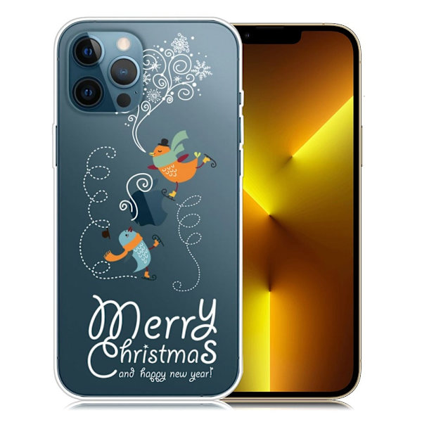 Juleveske til iPhone 13 Pro Max - Syngende Fugler Multicolor