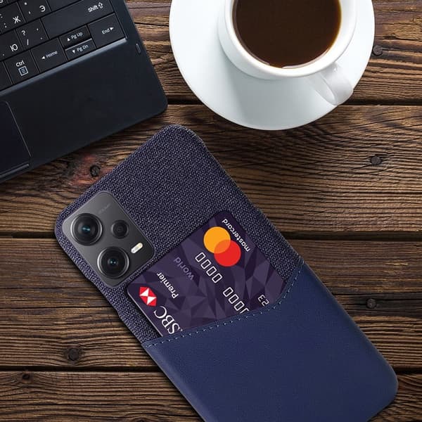 Bofink Xiaomi Redmi Note 12 Pro Plus Kredittkort Deksel - Blå Blue