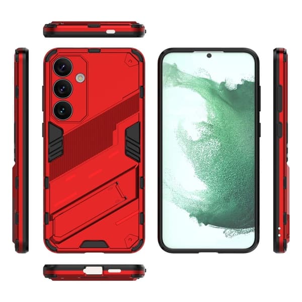 Støtsikkert hybriddeksel med et moderne preg for Samsung Galaxy S24 Plus - Rød Red