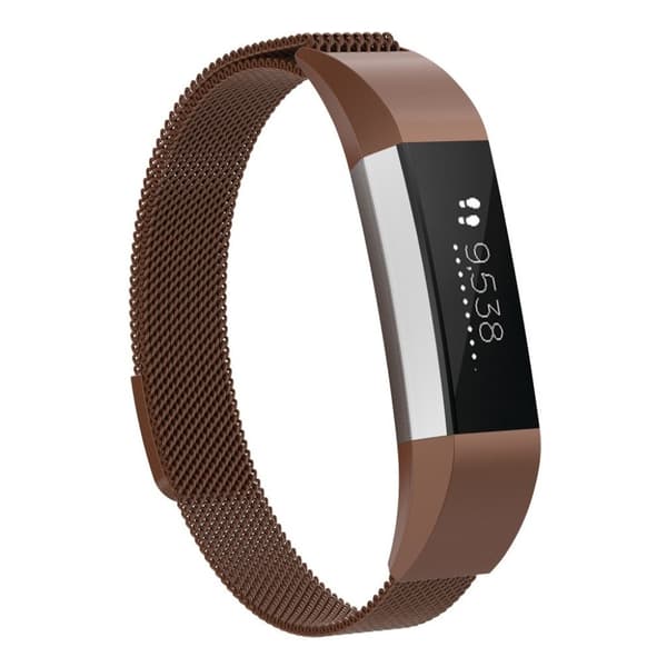 Fitbit Ace klokkereim av rustfritt stål med milanese design - kaffe Brown