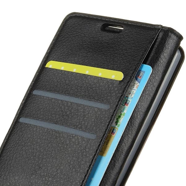 Samsung Galaxy S9 Plus Etui laget av kunstlær og silikon - Svart Black