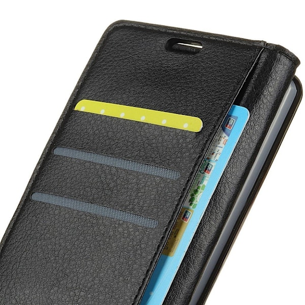 Samsung Galaxy S9 Plus Snyggt enfärgat läder fodral - Svart Svart