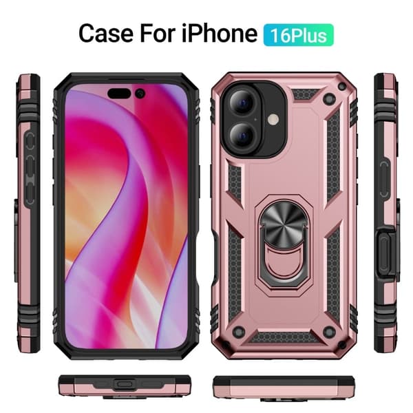 Bofink Combat iPhone 16 Plus deksel - Rose Gull Pink