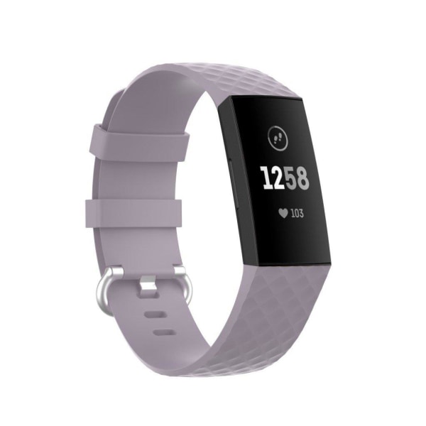 Fitbit Charge 3 / 4 holdbart urrem - Lyselilla Purple