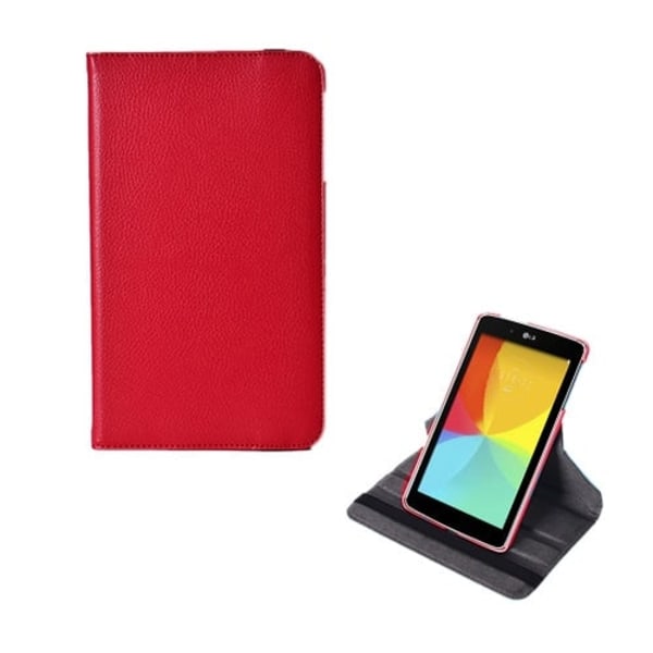 Borelius LG G Pad 8.0 Læder Rotations Etui - Rød Red