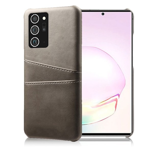 Samsung Galaxy Note 20 Ultra skal med korthållare - Silver/Grå Silvergrå