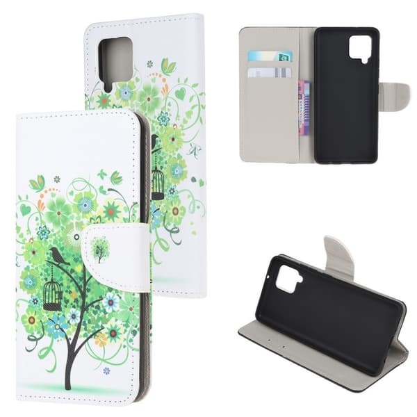 Wonderland Samsung Galaxy A22 4g Flip Etui - Grønt Træ Multicolor