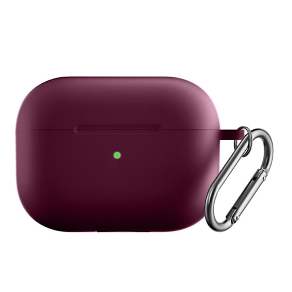 AirPods Pro 2 silikonetui med spenne - Vinrød Red