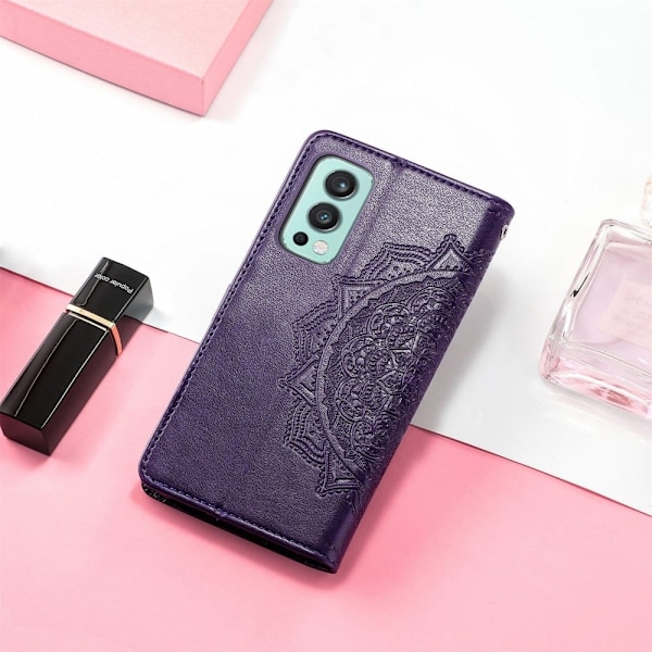 Mandala OnePlus Nord 2 5G Flip Etui - Lilla Purple