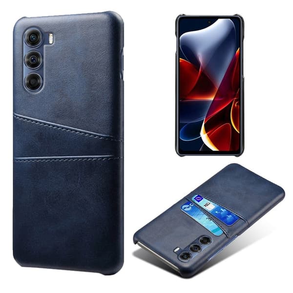 Motorola Edge S30 skal med korthållare - Blå Blå