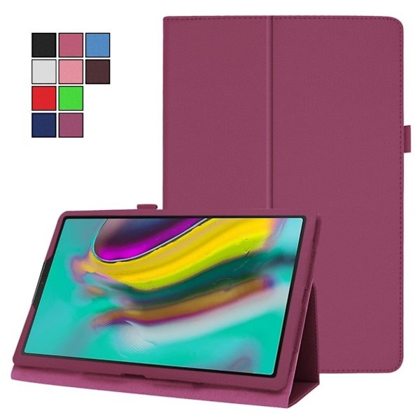 Samsung Galaxy Tab S5e litchi-nahkakotelo - Violetti Purple