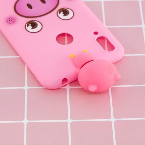 Huawei Y7 2019 3D dyre etui - Gris Pink