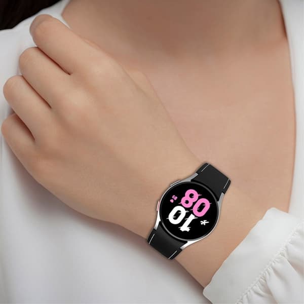 Samsung Galaxy Watch 5 / 4 silikoneurrem med sort spænde - Sort / Grøn Størrelse: L Black