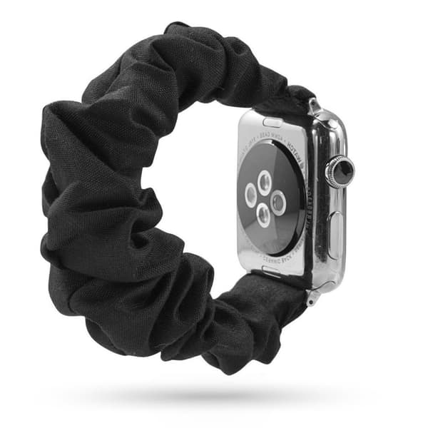 Apple Watch Series 5 44mm stof Mønster urrem - Sort Black