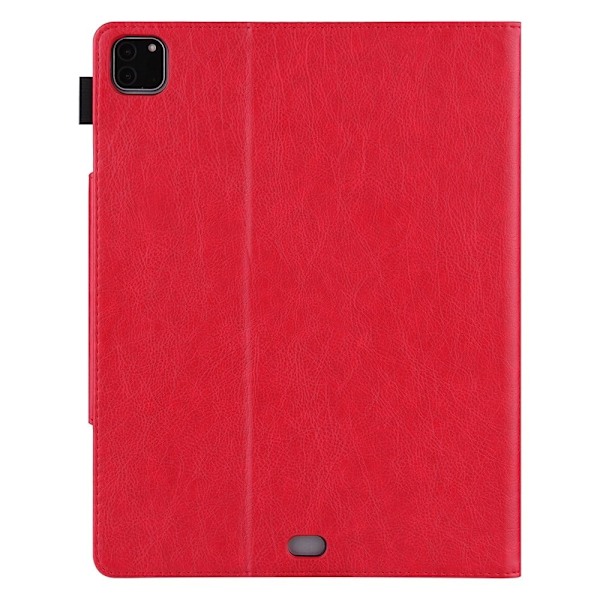 iPad Pro 12.9 (2021) / (2020) / (2018) PU-nahkainen läppäkotelo korttipaikoilla - Punainen Red