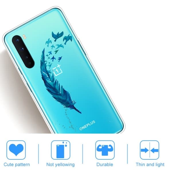 Deco OnePlus Nord skal - Fjäder Blå
