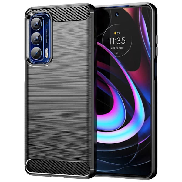 Carbon Flex Etui Motorola Edge (2021) - Sort Black