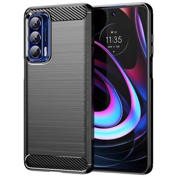 Carbon Flex Suojakotelo Motorola Edge (2021) - Musta Black