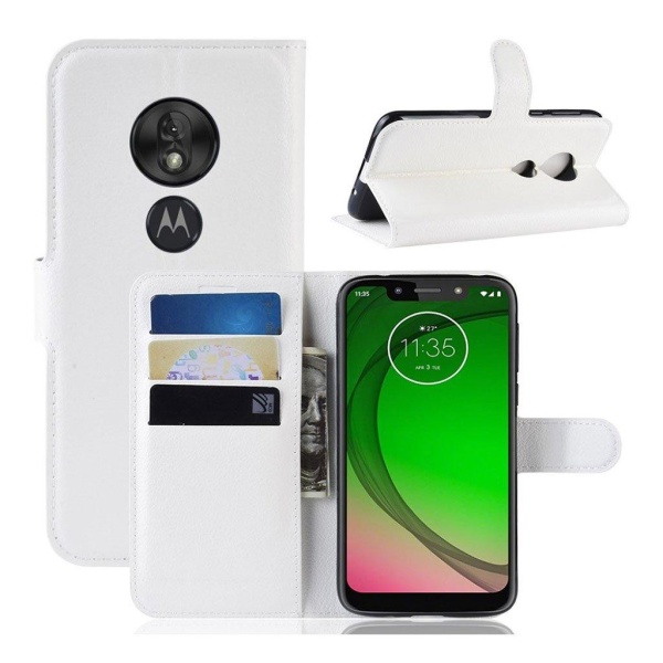 Motorola Moto G7 Play litsi nahkainen suojakotelo - Valkoinen White cd84 |  White | Imitationsläder | Fyndiq