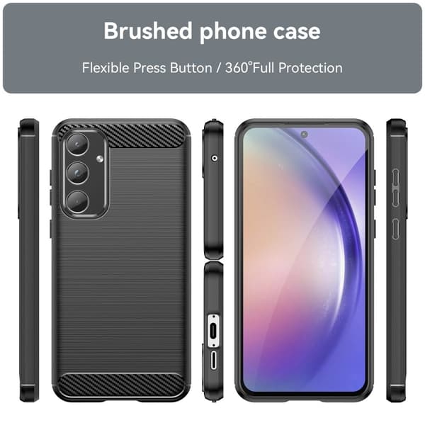 Carbon Flex Samsung Galaxy A55 skal - Svart Svart