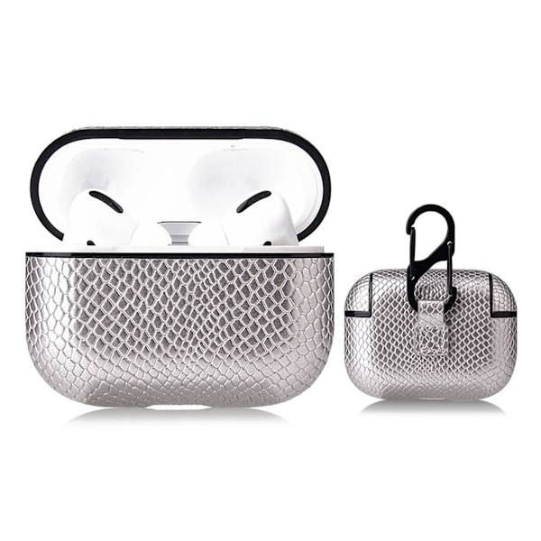 AirPods Pro kul snake tekstur etui - Sølv Silver grey