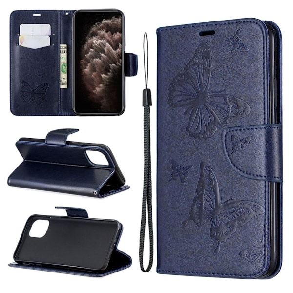 Butterfly iPhone 11 Pro Max veske - Blå Blue