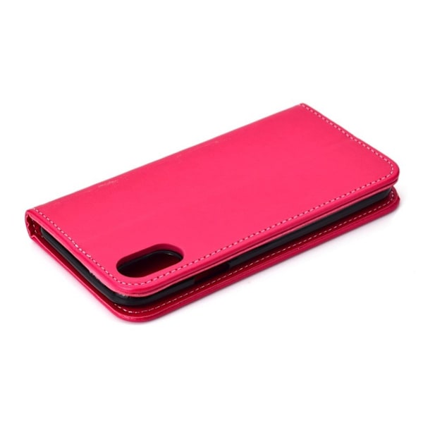 Butterfly läder iPhone Xs Max fodral - Rosa Rosa