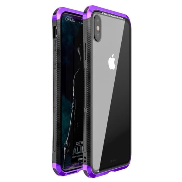 LUPHIE iPhone Xs Max glasetui med dobbelt drage - Lilla Purple