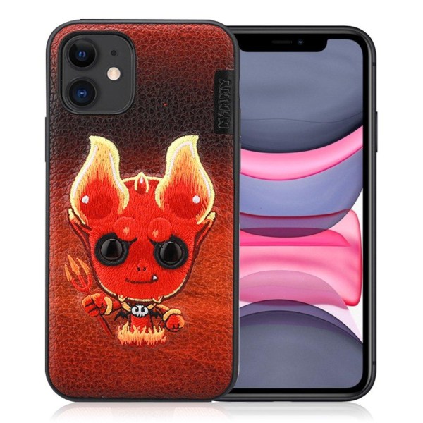 Nimmy Monster iPhone 11 broderet cover - Rød Red