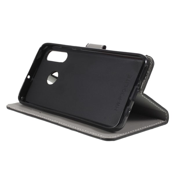 Huawei P30 Lite mønstret læder flip etui - Paisley Multicolor
